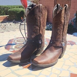 Caballo Dorado Brown Leather Cowgirl Boots, Womans Size 27